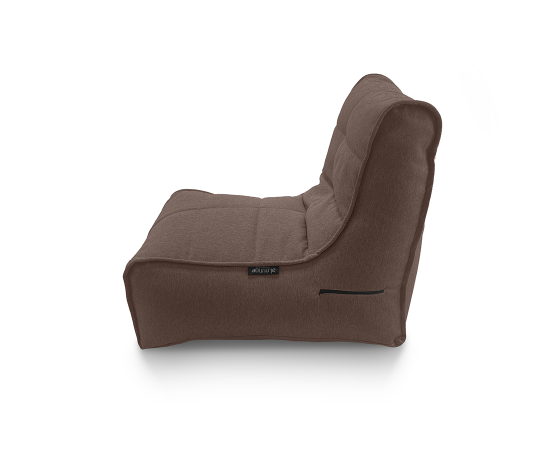 Комплект: кресло Evolution Sofa с пуфиком и подушкой в жаккарде Hot Chocolate