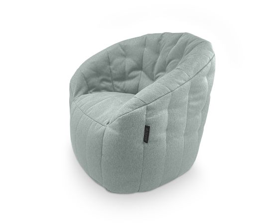 Купить бескаркасное лаунж кресло Butterfly Sofa в мятном серо-зеленом цвете Pepper Mint (жаккард)