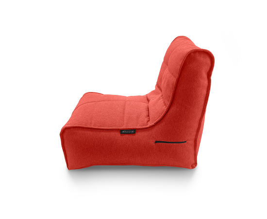 Набор бескаркасной мебели: кресло Evolution Sofa, пуфик и подушка в жаккарде Wildberry Deluxe (темно-красный)