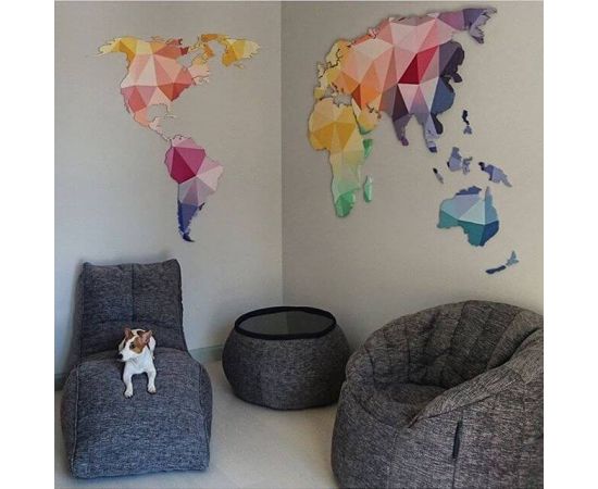 Серый комплект бескаркасной мебели