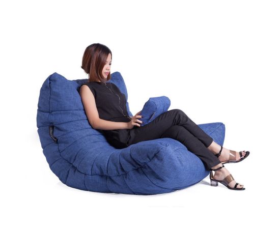 Бескаркасное кресло Acoustic Sofa Blue Jazz (синее)