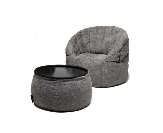 Серый комплект бескаркасной мебели