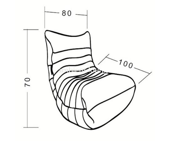 Бескаркасное анатомическое кресло Acoustic Sofa™ - Wildberry Deluxe (красный велюр), Цвет: Wildberry Deluxe, Категория ткани: Жаккард
