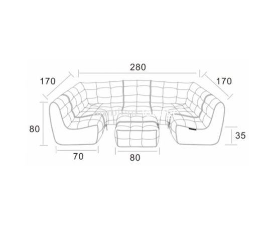 Модульный диван для домашнего кинотеатра Mod6 Lounge Max™ - Luscious Grey (серый), Цвет: Luscious Grey, Категория ткани: Sofa Weave, изображение 2 от производителя ambient lounge Модульный диван для домашнего кинотеатра Mod6 Lounge Max™ - Luscious Grey (серый), Цвет: Luscious Grey, Категория ткани: Sofa Weave, изображение 2