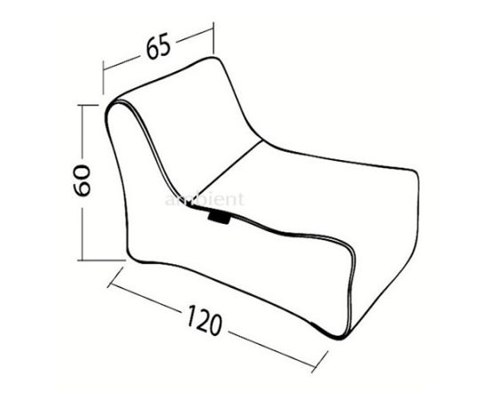 Лаунж шезлонг для улицы Studio Lounger™ - Manderina (оранжевый), Цвет: Manderina, Категория ткани: Оксфорд, изображение 2