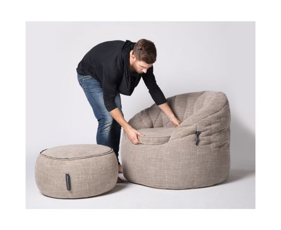 Бежевый пуфик Wing Ottoman™ - Eco Weave (бежеый)