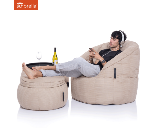 Кремовый пуфик для улицы Wing Ottoman™ - Mudhoney Dune (кремовый)