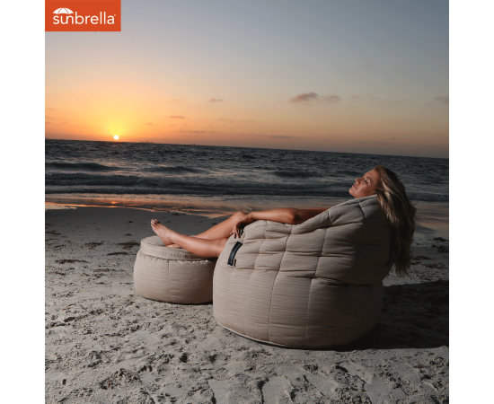 Кремовый пуфик для улицы Wing Ottoman™ - Mudhoney Dune (кремовый)