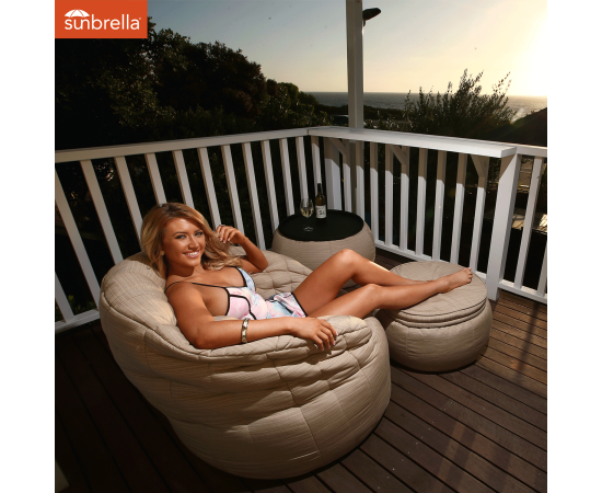 Кремовый пуфик для улицы Wing Ottoman™ - Mudhoney Dune (кремовый)