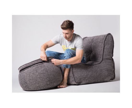 Серый пуфик Wing Ottoman™ - Luscious Grey (серый)