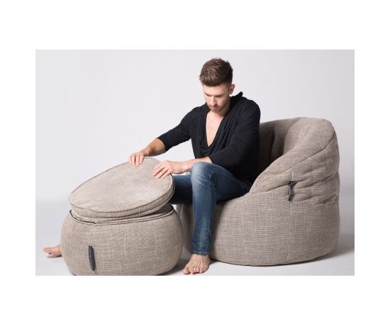 Бежевый пуфик Wing Ottoman™ - Eco Weave (бежеый)