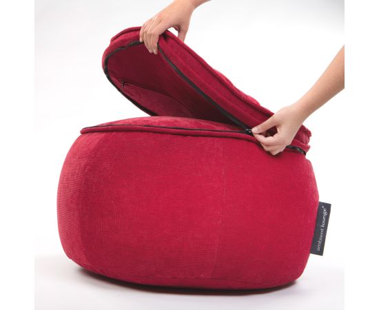 Красный пуфик Wing Ottoman™ - Wildberry Deluxe (красный)