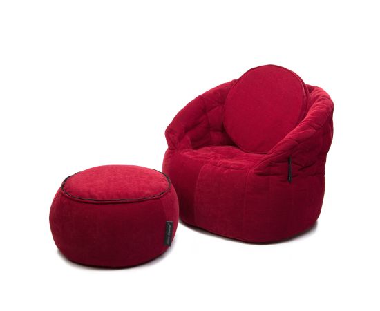 Красный пуфик Wing Ottoman™ - Wildberry Deluxe (красный)