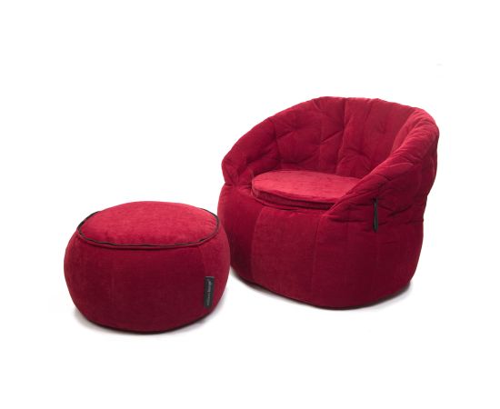 Красный пуфик Wing Ottoman™ - Wildberry Deluxe (красный)