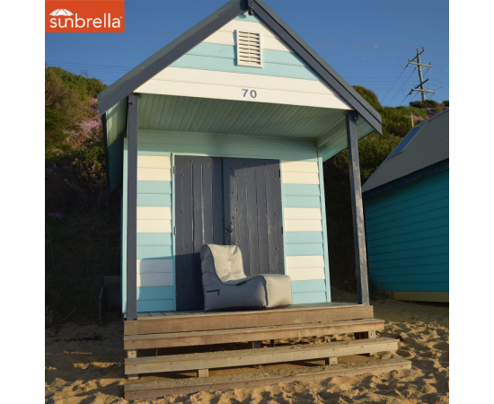 кресло мешок для улицы серого цвета