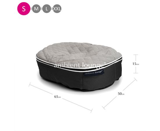 Лежак для собак Pet Lounge - Размер Small (60см) - ThermoQuilt (Premium), Цвет лежака: ThermoQuilt Grey, Размер лежака: S (60см), изображение 3