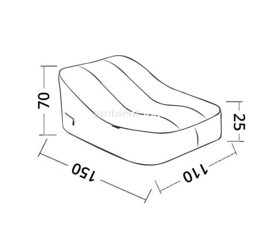 Шезлонг для двоих Satellite Twin Sofa™ - Crimson Vibe (красный) - Sunbrella, Цвет: Crimson Vibe, Категория ткани: Elements, изображение 2