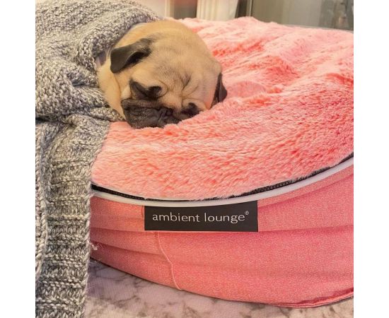 Купить износостойкий лежак для маленькой собаки в розовом цвете