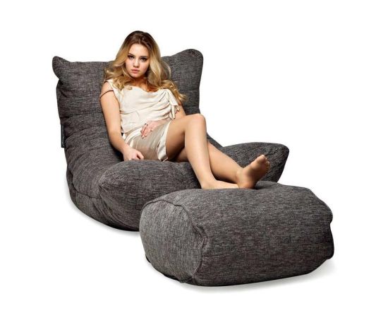 Серый комплект бескаркасной мебели