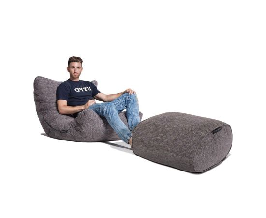 Серый комплект бескаркасной мебели