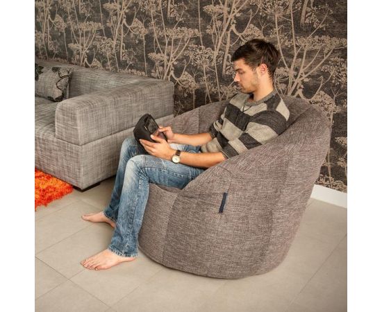 Дизайнерское бескаркасное кресло Butterfly Sofa™ - Luscious Grey (серое) Дизайнерское бескаркасное кресло Butterfly Sofa™ - Luscious Grey (серое)