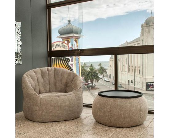 Дизайнерское бескаркасное кресло Butterfly Sofa™ - Eco Weave (бежевое) Дизайнерское бескаркасное кресло Butterfly Sofa™ - Eco Weave (бежевое)