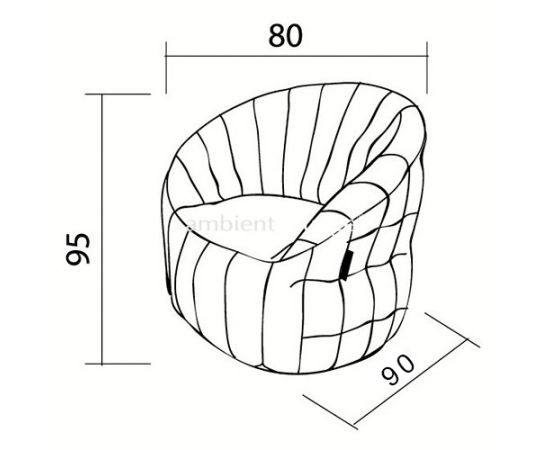 Дизайнерское кресло Butterfly Sofa™ - Black Sapphire (черный), Цвет: Black Sapphire, Категория ткани: Рогожка, изображение 2