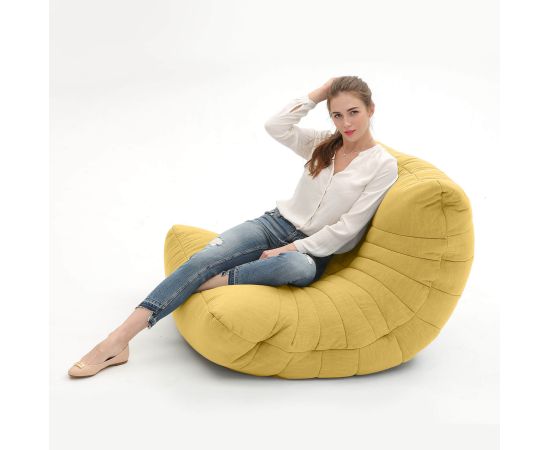 Купить желтое бескаркасное кресло Acoustic Sofa