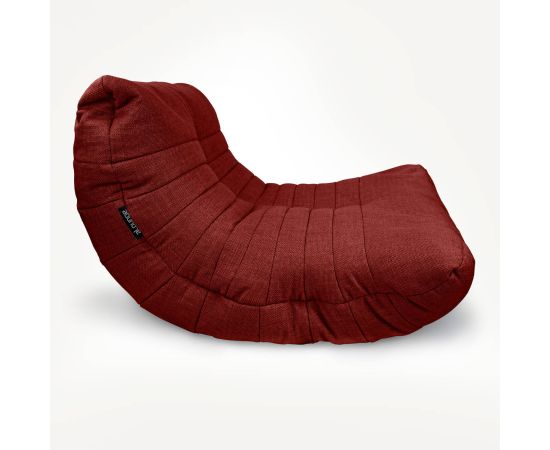 Красное бескаркасное кресло Acoustic Sofa рогожка
