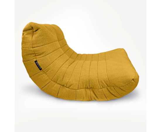 Купить желтое бескаркасное кресло Acoustic Sofa рогожка