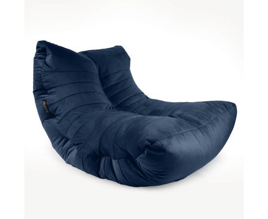 Бескаркасное кресло Acoustic Sofa Blue Jazz (синее) велюр