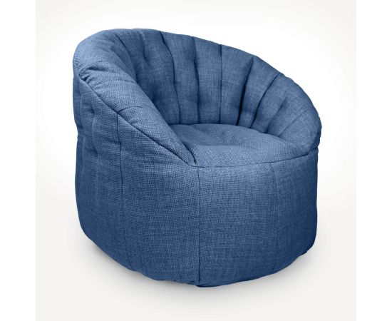 Дизайнерское бескаркасное кресло Butterfly Sofa™ - Blue Jazz (синее)