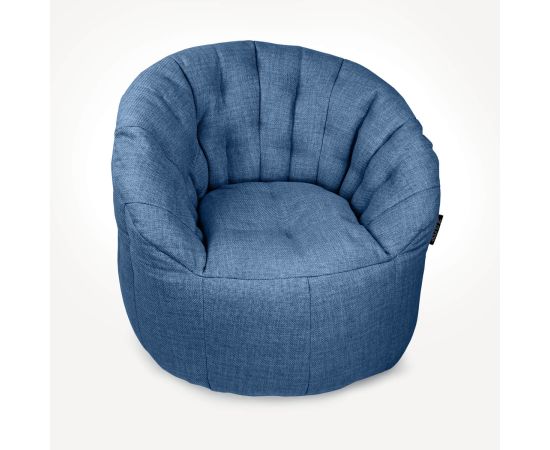 Дизайнерское бескаркасное кресло Butterfly Sofa™ - Blue Jazz (синее)