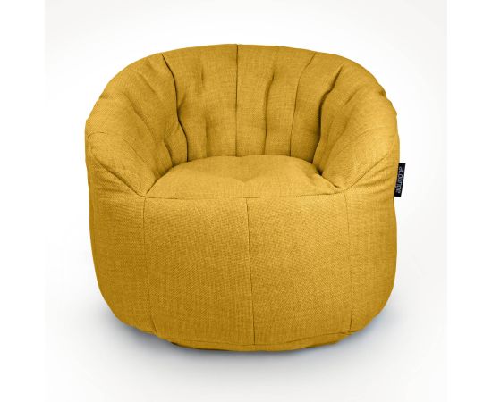 купить широкое бескаркасное кресло Butterfly Sofa Yellow Shine желтое