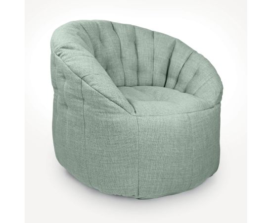 купить бескаркасное кресло с подлокотниками Butterfly Sofa Pepper Mint серо-зеленое мятное