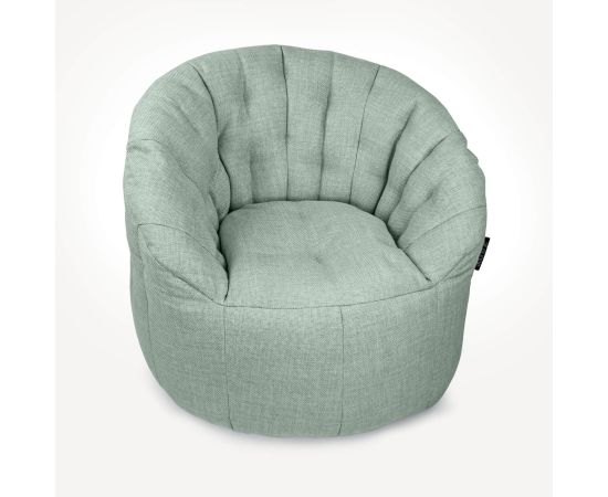 купить полукруглое бескаркасное кресло Butterfly Sofa Pepper Mint серо-зеленое мятное