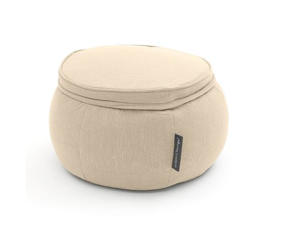 купить бескаркасный пуфик бежевого цвета шенилл