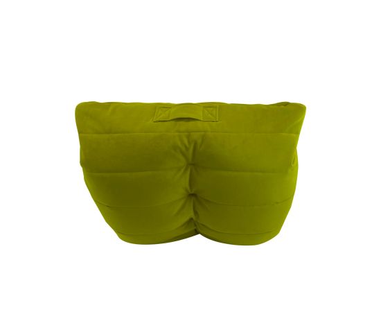 Бескаркасное анатомическое кресло зеленого цвета