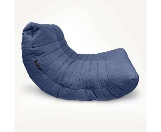 Бескаркасное кресло Acoustic Sofa™ - Blue Jazz (синее) рогожка