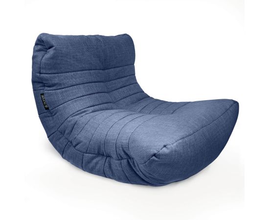 Бескаркасное кресло Acoustic Sofa™ - Blue Jazz (синее) рогожка