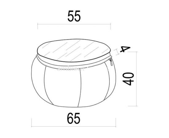 купить набор дизайнерской бескаркасной мебели кресло и пуф в темно-сером цвете butterfly chaise астралия