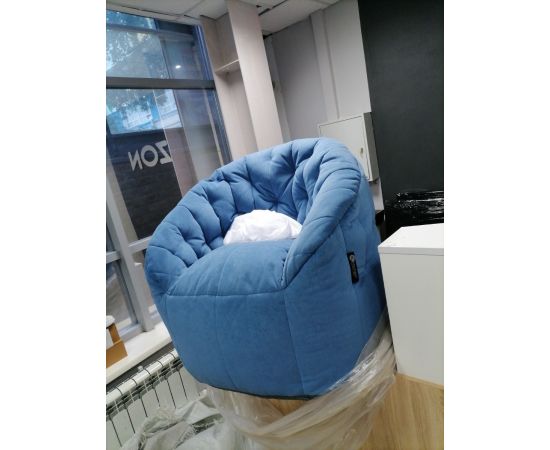 Дизайнерское бескаркасное кресло Butterfly Sofa™ - Blue Jazz (синее)