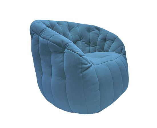 Дизайнерское бескаркасное кресло Butterfly Sofa Blue Jazz (синее)