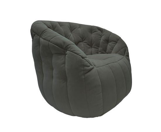 купить широкое бескаркасное кресло Butterfly Sofa Black Sapphire черное