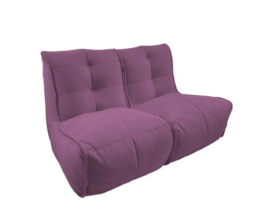 Бескаркасный двухместный диван Twin Couch™ - Sakura Pink (розовый велюр), Цвет: Sakura Pink, Категория ткани: Велюр, изображение 2