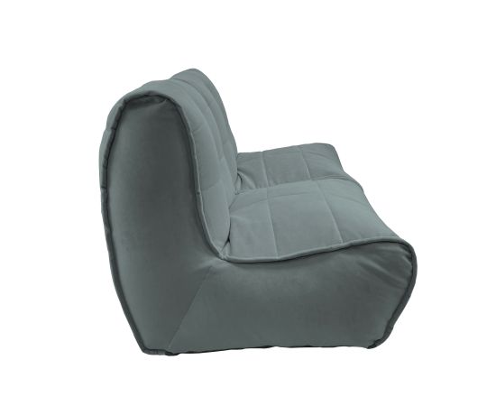 Бескаркасный двухместный диван Twin Couch™ - Keystone Grey (светло-серый), Цвет: Keystone Grey, Категория ткани: Велюр, изображение 3