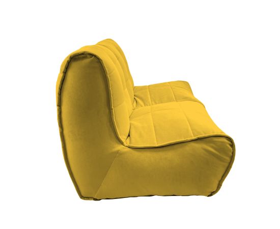 Бескаркасный двухместный диван Twin Couch™ - Yellow Shine (желтый велюр), Цвет: Yellow Shine, Категория ткани: Велюр, изображение 3