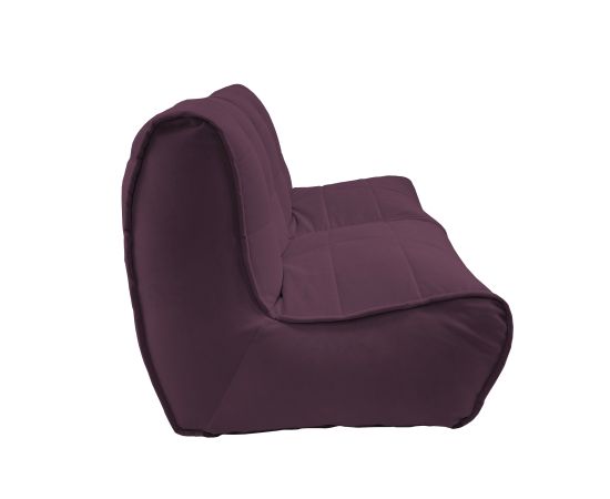 Бескаркасный двухместный диван Twin Couch™ - Aubergine Dream (баклажан велюр), Цвет: Aubergine Dream, Категория ткани: Велюр, изображение 3