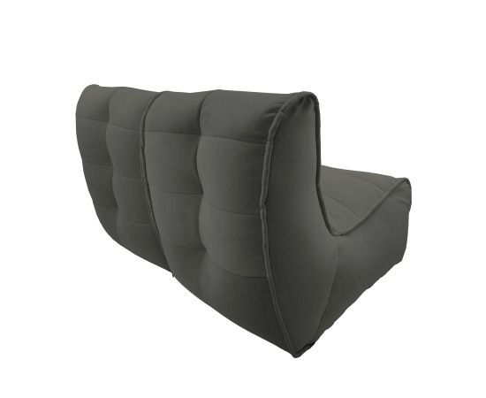 Бескаркасный двухместный диван Twin Couch™ - Black Sapphire (черный велюр), Цвет: Black Sapphire, Категория ткани: Велюр, изображение 4
