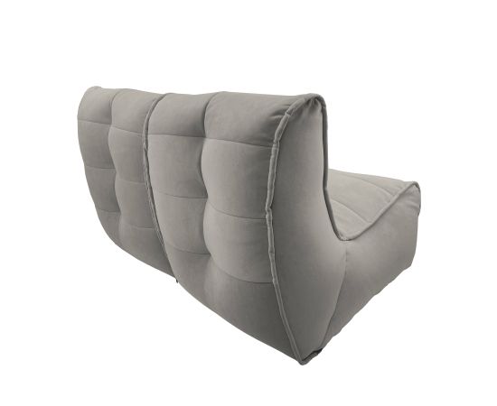 Бескаркасный двухместный диван Twin Couch™ - Tundra Spring (светло-серый велюр), Цвет: Tundra Spring, Категория ткани: Велюр, изображение 4